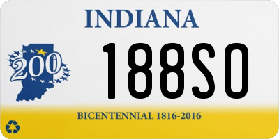 IN license plate 188SO