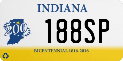 IN license plate 188SP