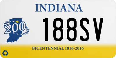 IN license plate 188SV