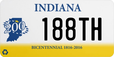 IN license plate 188TH