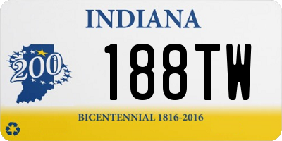 IN license plate 188TW