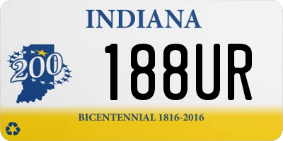 IN license plate 188UR