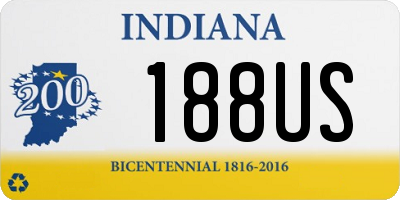 IN license plate 188US