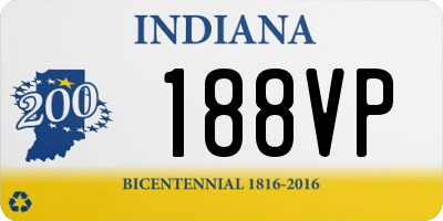 IN license plate 188VP