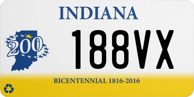 IN license plate 188VX