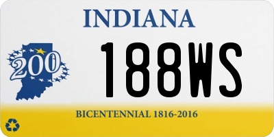 IN license plate 188WS