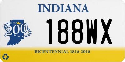 IN license plate 188WX