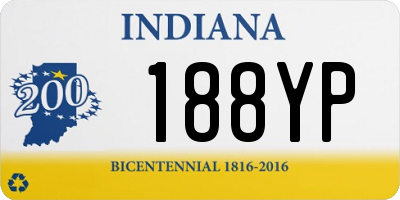 IN license plate 188YP