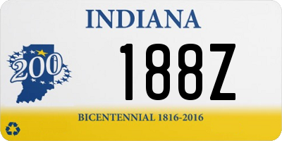 IN license plate 188Z