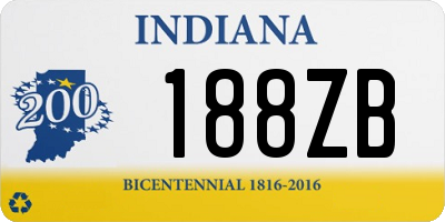 IN license plate 188ZB