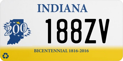 IN license plate 188ZV