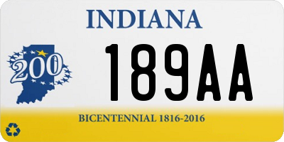 IN license plate 189AA