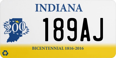 IN license plate 189AJ