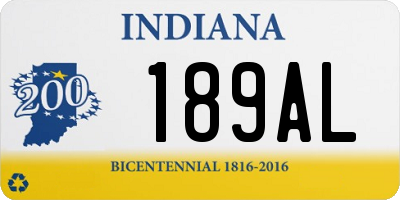 IN license plate 189AL