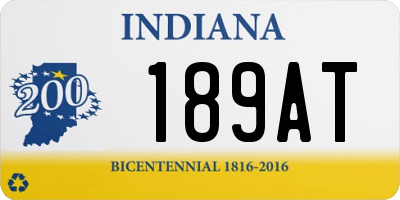 IN license plate 189AT