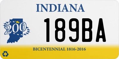 IN license plate 189BA