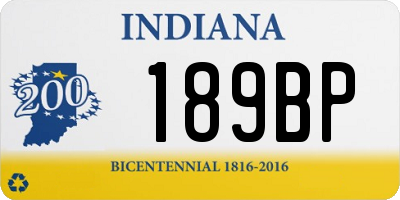 IN license plate 189BP