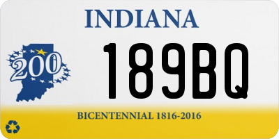 IN license plate 189BQ