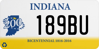 IN license plate 189BU