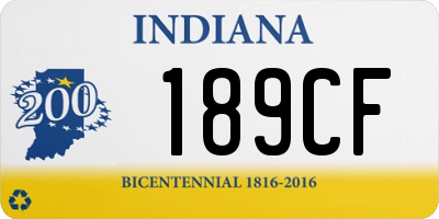 IN license plate 189CF