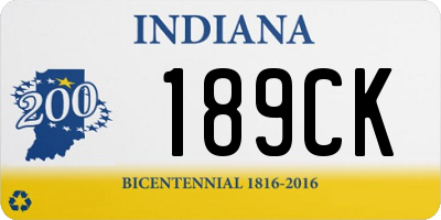 IN license plate 189CK