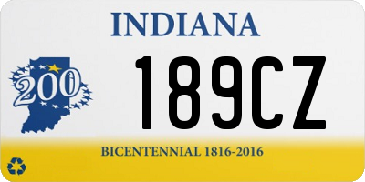 IN license plate 189CZ