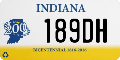 IN license plate 189DH