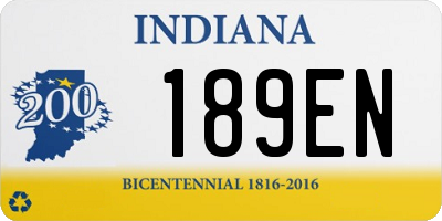 IN license plate 189EN