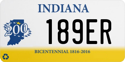 IN license plate 189ER