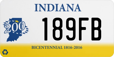 IN license plate 189FB