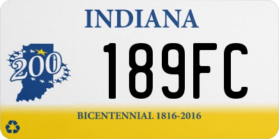 IN license plate 189FC