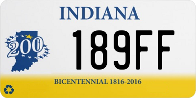 IN license plate 189FF
