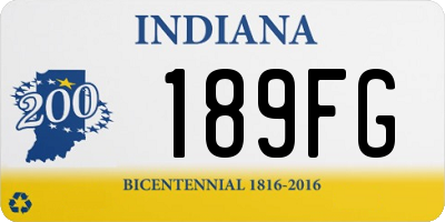 IN license plate 189FG