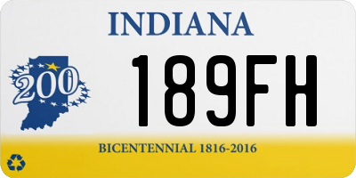 IN license plate 189FH