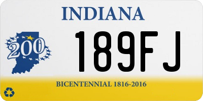 IN license plate 189FJ