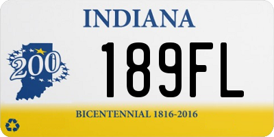 IN license plate 189FL