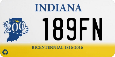 IN license plate 189FN