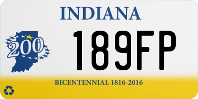 IN license plate 189FP
