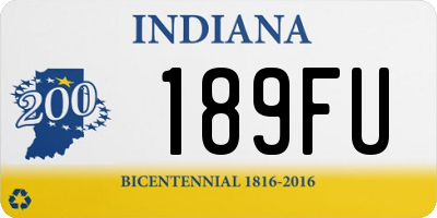 IN license plate 189FU