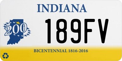 IN license plate 189FV