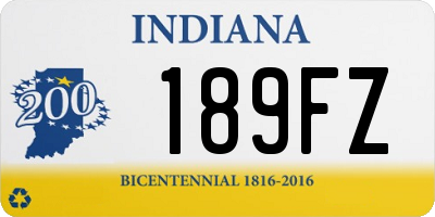 IN license plate 189FZ