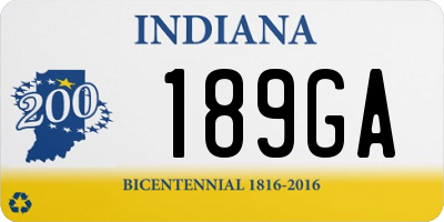 IN license plate 189GA