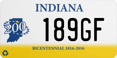 IN license plate 189GF