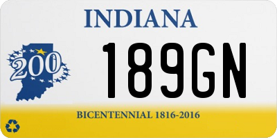 IN license plate 189GN