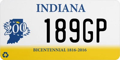 IN license plate 189GP