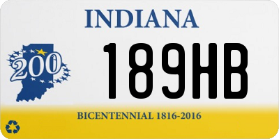 IN license plate 189HB