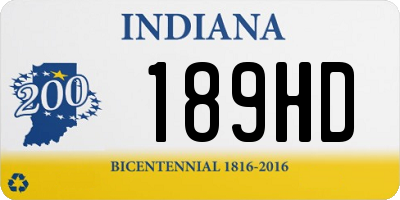 IN license plate 189HD