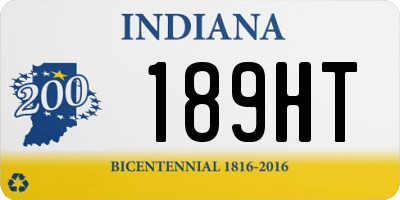 IN license plate 189HT