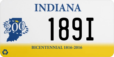 IN license plate 189I