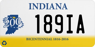 IN license plate 189IA